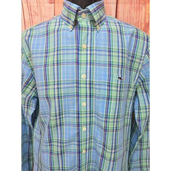 Vineyard Vines Mens Small Slim Fit Plaid Button Down Tucker Shirt - Picture 3 of 7